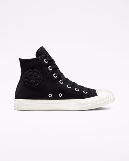 Tenisi Inalti Dama Converse Chuck Taylor All Star Clasici Negrii Albi | RO AYO13R318